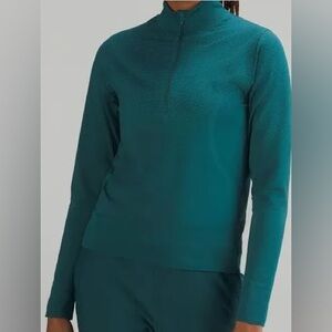 Lululemon Swiftly Relaxed Half Zip Green Jasper / Oceanic